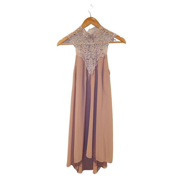 San Joy embroidered high low mini dress - Picture 1 of 6